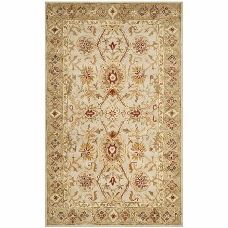 SAFAVIEH 6 x 6 ft. Square Antiquity Hand Tufted RugGrey Beige & Sage AT816B-6SQ